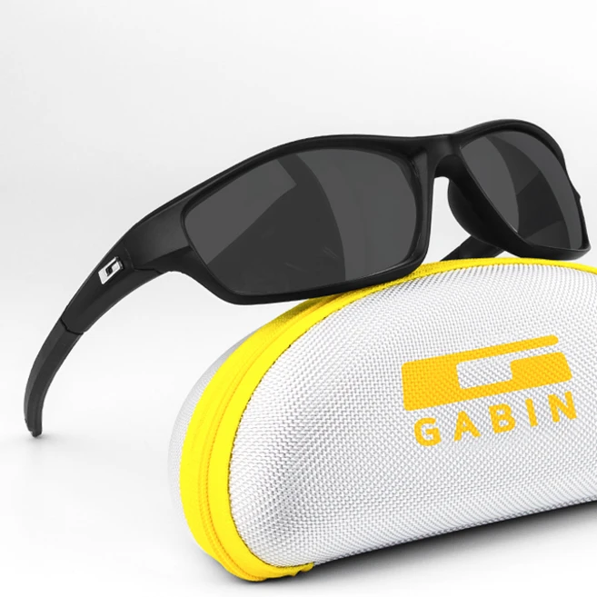 가빈 스타일호른 랩어라운드 스포츠 편광 선글라스 G108, C 1 블랙 + 블랙 렌즈(선글라스), 1개 - 쿠팡