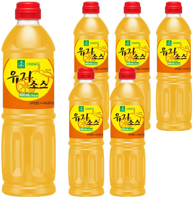 이엔푸드 유자소스, 900ml, 6개