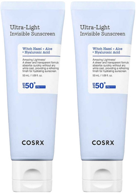 코스알엑스 울트라 라이트 인비저블 선세럼 SPF50+ PA++++, 50ml, 2개