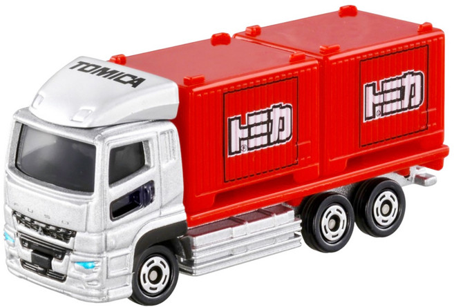 TOMICA 多美小汽車 三菱Fuso貨櫃車, 紅色 + 銀色, 1台