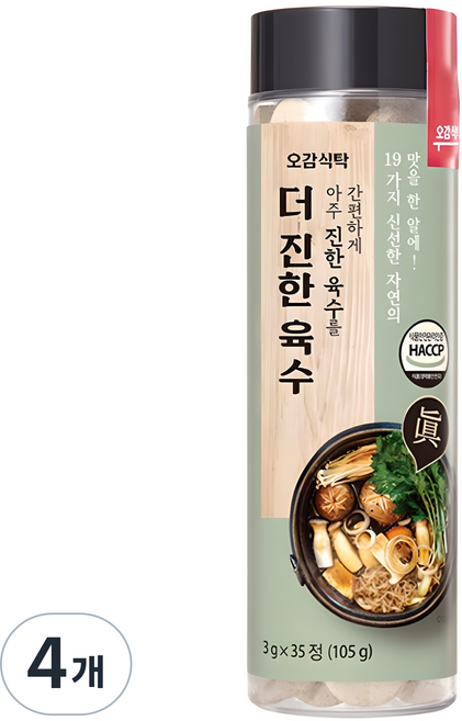 오감식탁 더 진한 육수, 105g, 4개