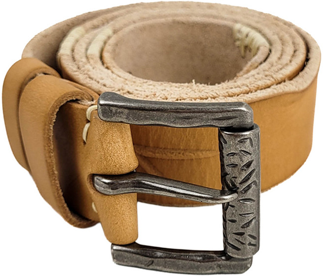 真皮頭層牛皮做舊疤痕帶男款針釦皮帶 LL126