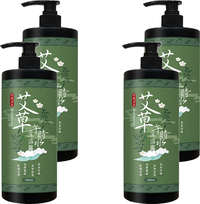 艾草午時水 沐浴露, 1L, 4瓶