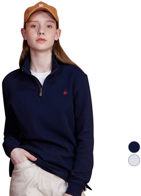 BEVERLY HILLS POLO CLUB 比佛利保羅 女性經典半拉鍊運動衫