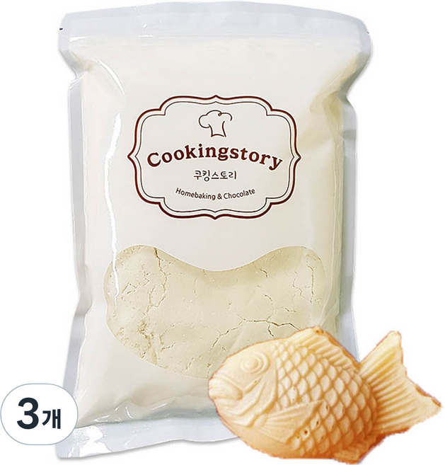 쿠킹스토리 붕어빵믹스, 1kg, 3개