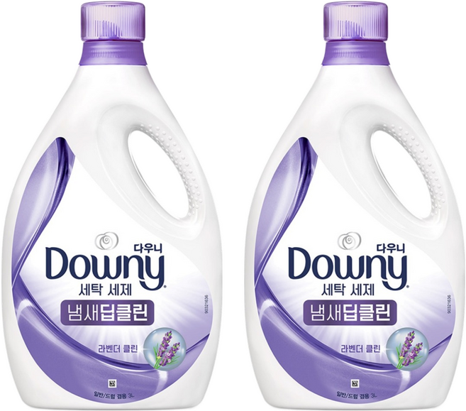 다우니 냄새 딥클린 라벤더클린 세탁세제 본품, 3L, 2개