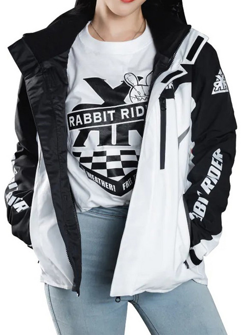 RXR RABBIT RIDER 兔騎士 標準版 XL 騎士防摔衣 機車外套, 黑色 + 白色