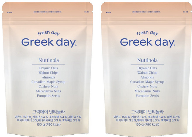 그릭데이 넛티놀라 시리얼, 150g, 2개