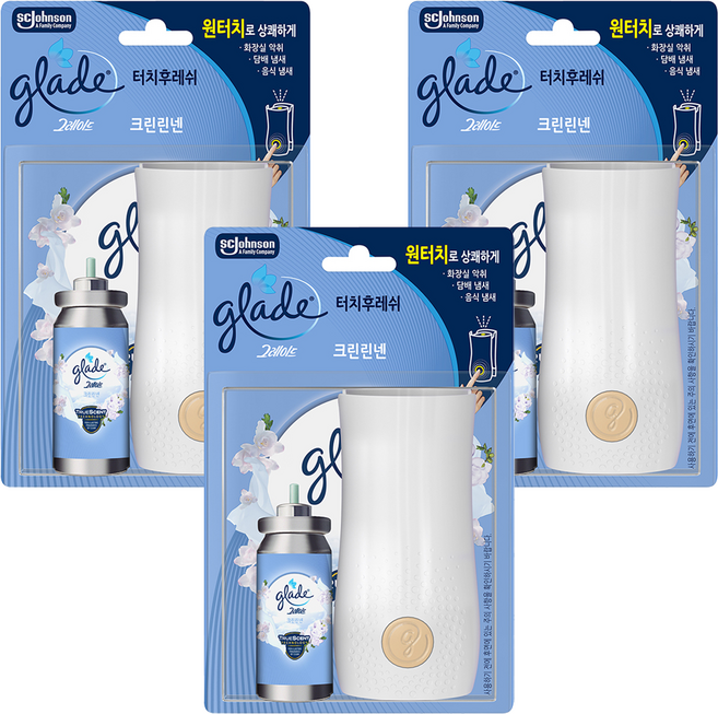 그레이드 터치후레쉬 거치대 + 방향제 리필 13ml 세트, 3개, 크린린넨