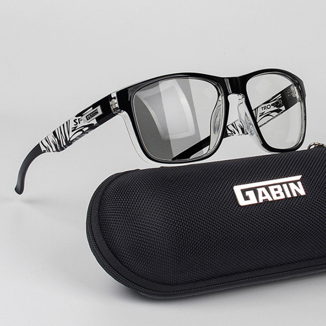 가빈 스타일호른 편광 선글라스 G109, C97-1 투명블랙 변색렌즈, 1개