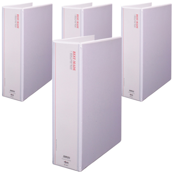 마이다스 투명 사다리바인더 7.5cm, 화이트, 4개