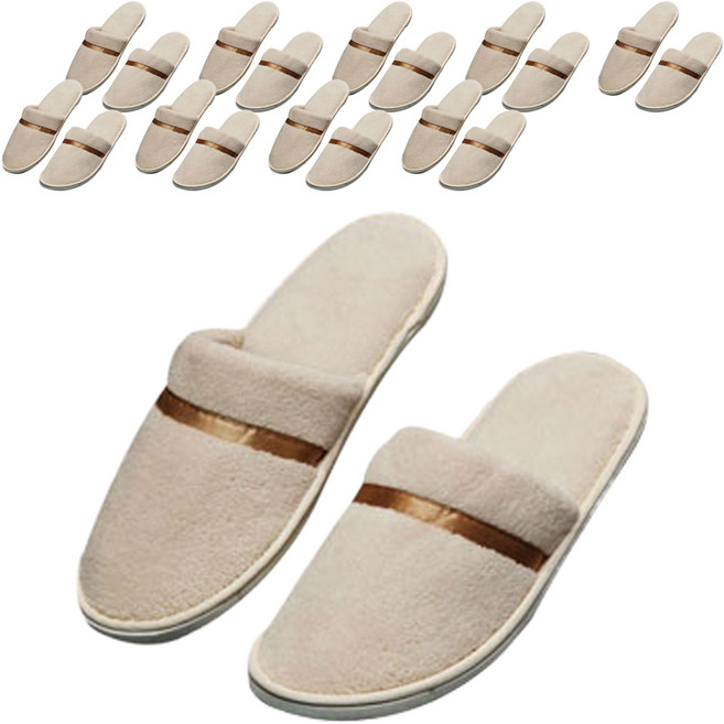 에버하우스 프리미엄 호텔식 실내슬리퍼 5p, 아이보리, 10개