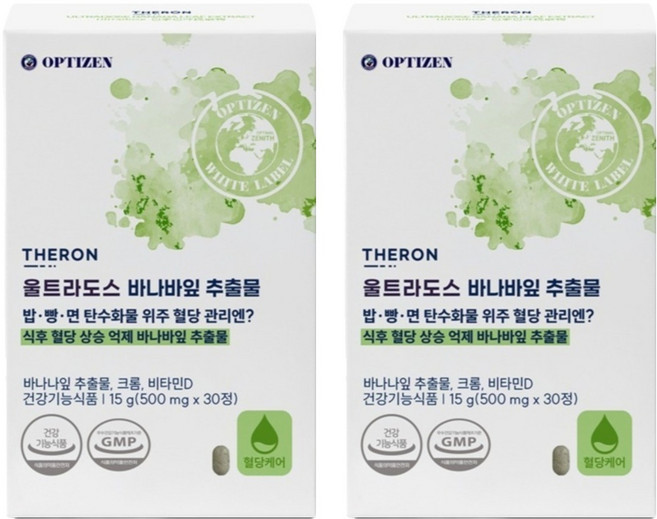 옵티젠 테론 울트라도스 바나바잎 추출물 15g, 2개, 30정