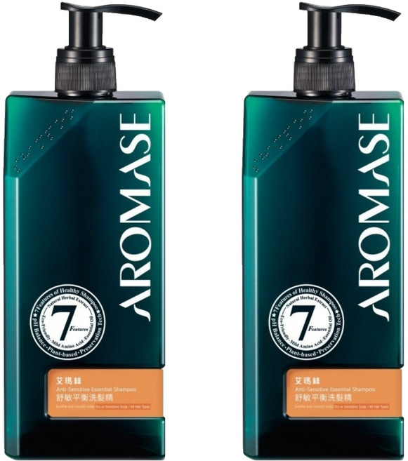 AROMASE 艾瑪絲 舒敏平衡洗髮精 適用一般髮質/中乾性/敏感性頭皮者, 400ml, 2件
