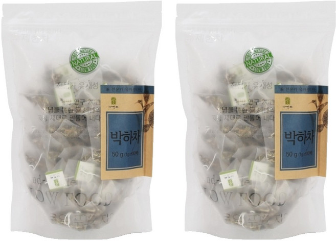 자연애 박하차, 50개입, 2개, 1g