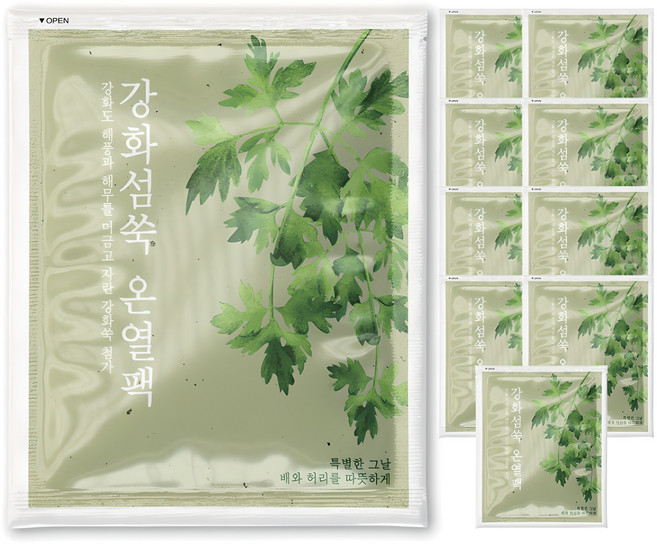 부착형 강화섬쑥 온열팩 60g, 10개