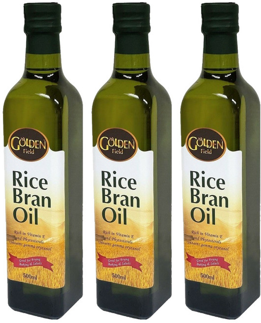 골든필드 100% 현미유, 500ml, 3개