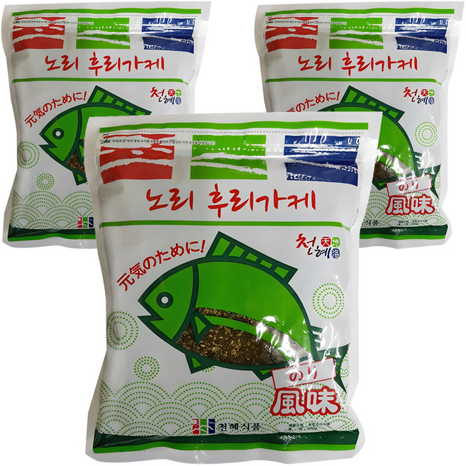 천혜식품 노리 후리가케, 500g, 3개