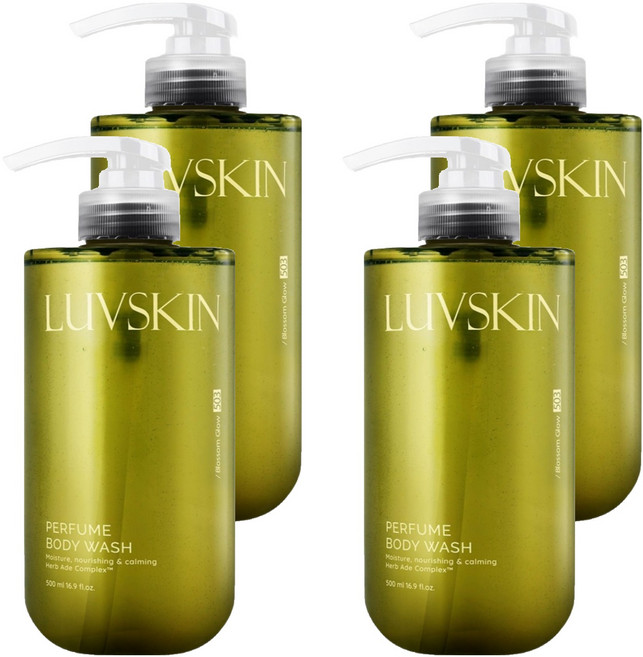 루브스킨 퍼퓸 바디워시 블라썸글로우향, 500ml, 4개