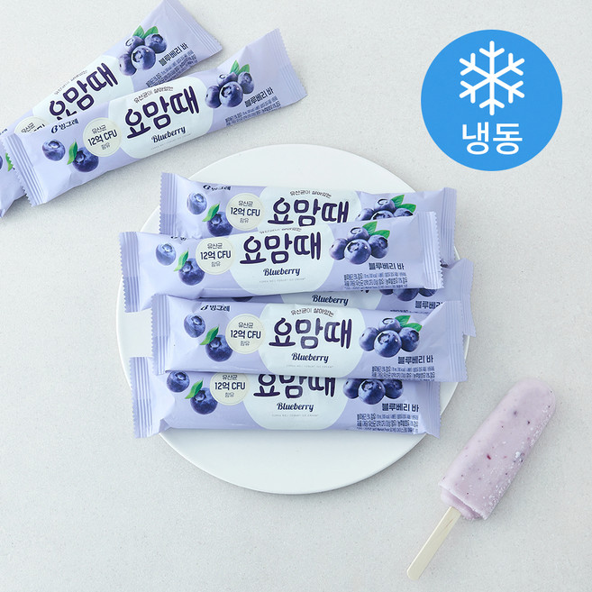 빙그레 요맘때바 블루베리 (냉동), 8개, 1개입, 70ml