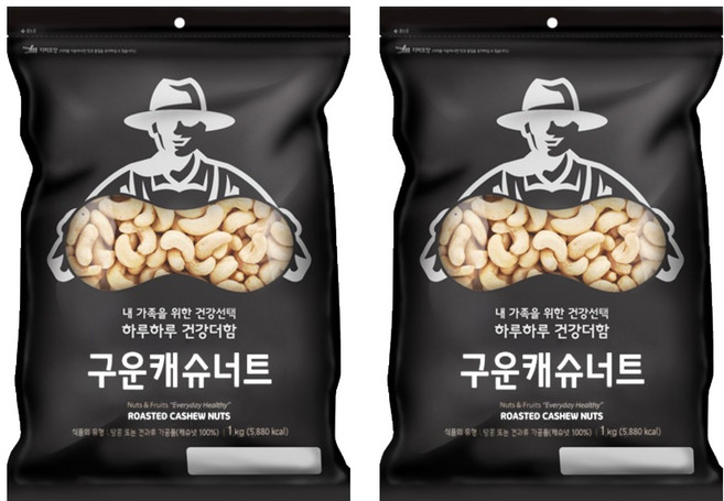 넛츠팜 구운 캐슈너트, 1kg, 2개
