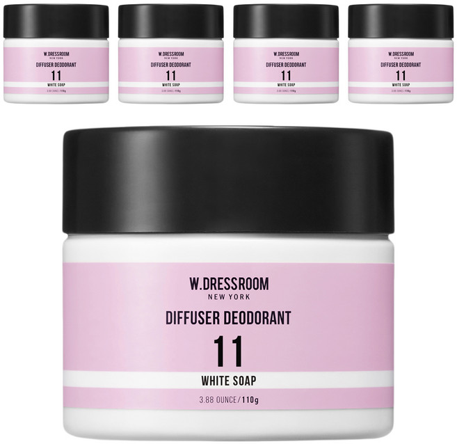 더블유드레스룸 퍼퓸 탈취제 11번 화이트솝 본품, 110g, 5개