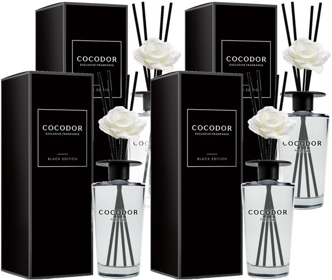 코코도르 블랙에디션 디퓨저, 편백, 500ml, 4개