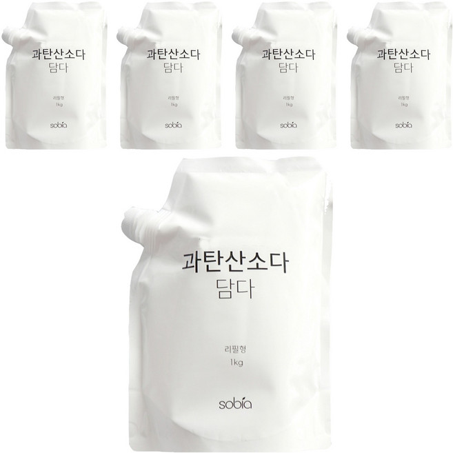 소비아 과탄산소다 담다 세제, 5개, 1kg
