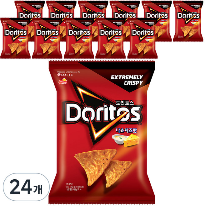도리토스 나쵸치즈맛 과자, 172g, 24개