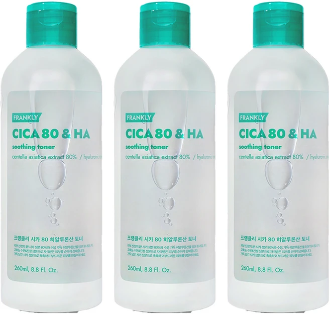 프랭클리 병풀 시카 80 토너, 260ml, 3개 - 쿠팡