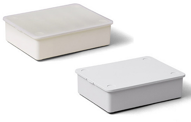 이즈리빙 칸칸칸 속옷 정리함 10칸형 2p, 아이보리 + 반투명뚜껑 + 그레이 + 그레이뚜껑, 1세트