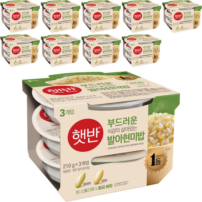 햇반 발아현미밥, 210g, 30개