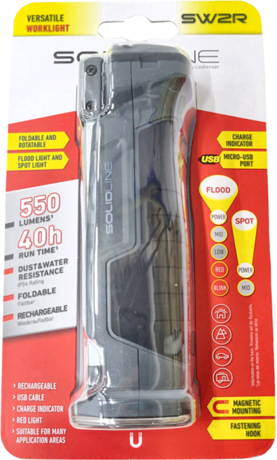 SOLIDLINE SW2R 翻轉工作燈 270mm 169g, 1個