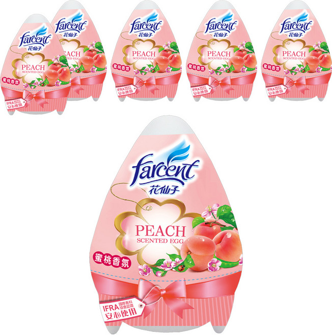 Farcent 花仙子 香氛蛋, 120g, 6個, 蜜桃香氛