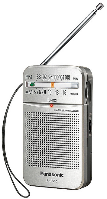 Panasonic 新一代口袋型二波段收音機, RF-P50D, 銀色