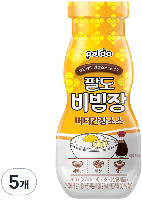 팔도 비빔장 버터간장소스, 200g, 5개