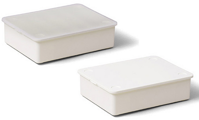 이즈리빙 칸칸칸 속옷 정리함 15칸형 2p, 아이보리 2p + 반투명뚜껑 + 아이보리뚜껑, 1세트