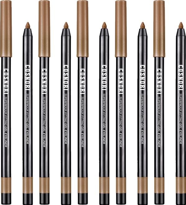 [비건뷰티] 코스노리 슈퍼프루프 피팅 젤 아이라이너 펜슬 0.4g, 05 글램 브론즈, 5개