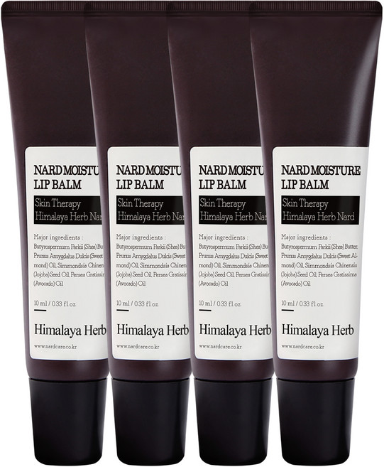 나드 부케가르니 모이스처 립밤, 무향, 10ml, 4개
