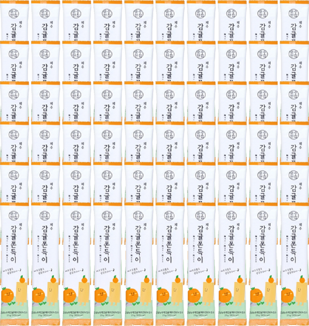 순수한집 제주 감귤 쫀득이, 25g, 60개
