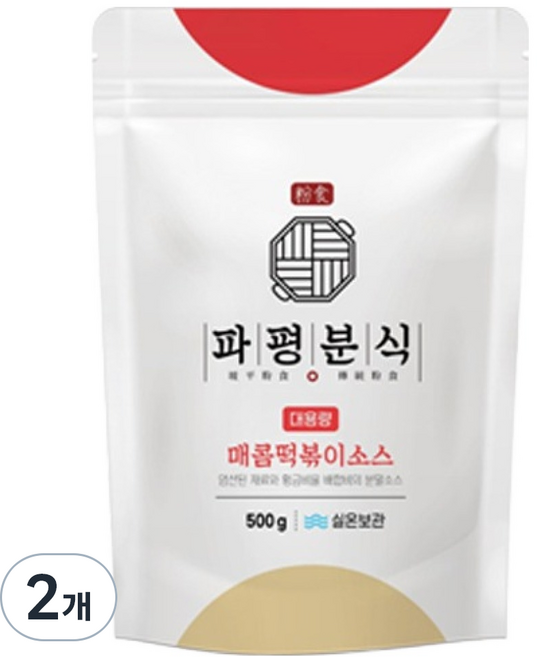 파평분식 떡볶이 소스 분말 매콤한맛, 500g, 2개