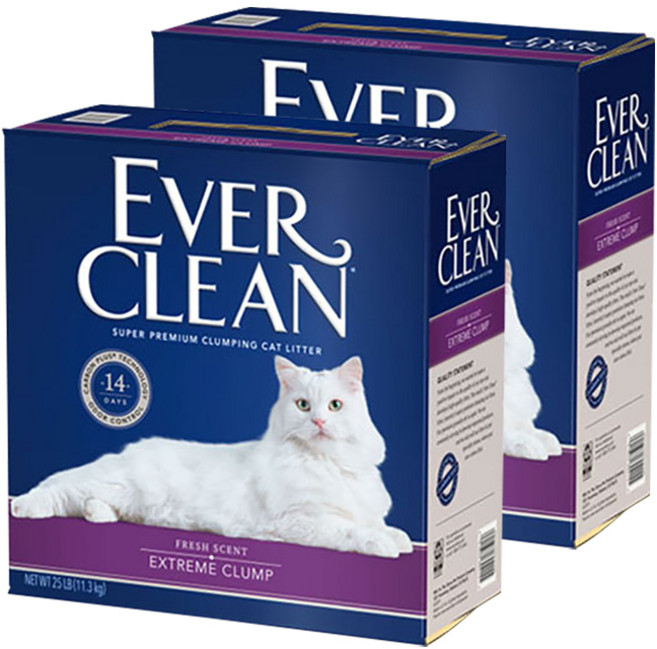 에버크린 익스트림 클럼프 EC 고양이 모래, 11.3kg, 2개, 산뜻한 향