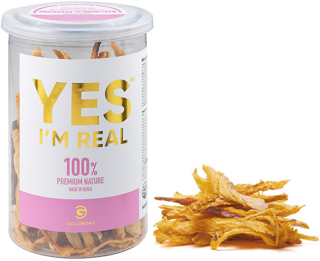 골드로니 강아지 예스아임리얼 프리미엄 저온건조 간식, 무염 북어채, 50g, 1개