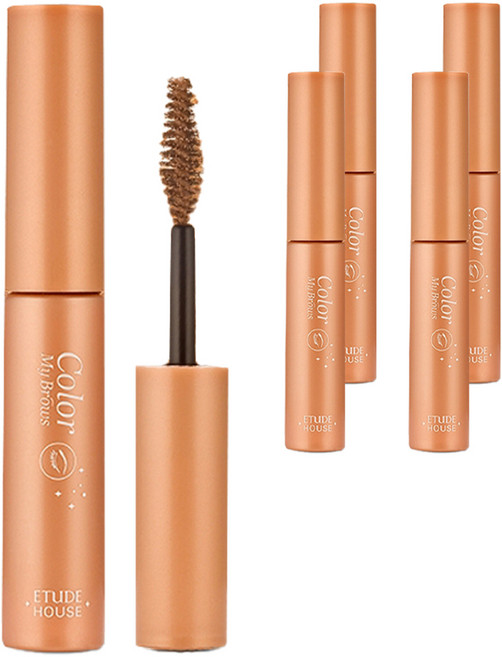 에뛰드 청순 거짓 아이브라우 카라 4.5g, 2호 라이트 브라운, 5개