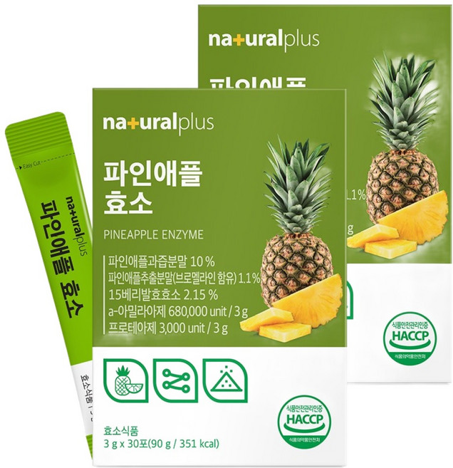 naturalplus 鳳梨酵素 30入, 90g, 2個