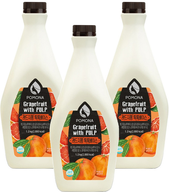 포모나 레드자몽 톡톡베이스, 1.2kg, 3개