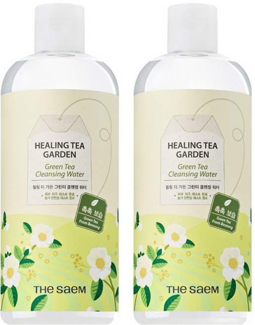 더샘 힐링 티 가든 그린티 클렌징 워터, 500ml, 2개
