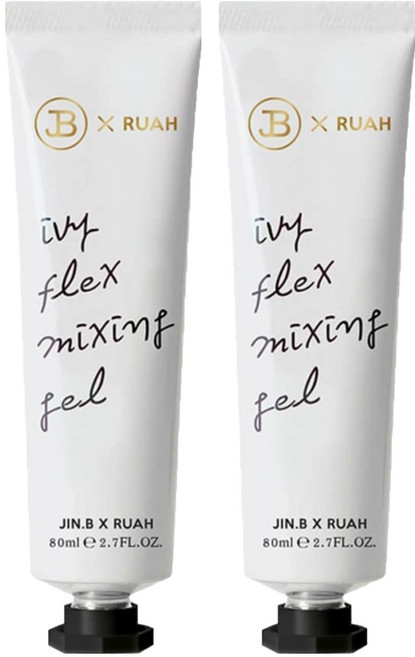 진비 루아네일 아이비 플렉스 믹싱젤, 투명, 2개, 80ml