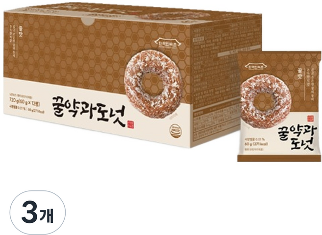 koreanfolkvillage 蜂蜜藥果與甜甜圈 12入, 720g, 3個