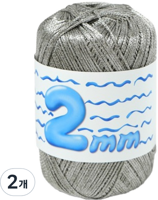앵콜스 뜨개실 2mm, 103 메탈 앤틱실버, 2개